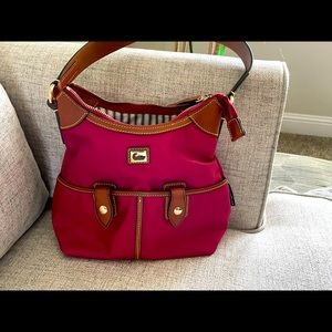 Dooney & Bourke Small Zip Hobo-Wine Red-Nylon New With Tags-Never Used!